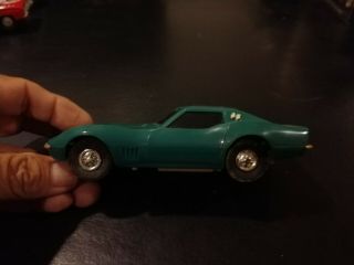 Vintage 1/32 Scale Eldon Corvette Stingray Slot Car Green 1968