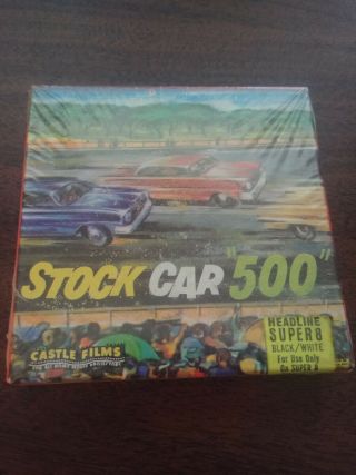 Vintage Movie Reel 8mm 8 Stock Car 500