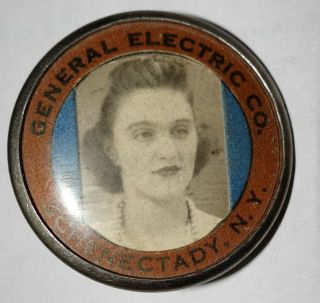 Vintage General Electric (ge) Wwii Era Employee Badge Schenectady,  Ny