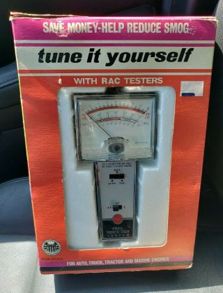Vintage Rac Dwell Tachometer Points Tach Tester Model 590 Auto Mechanic Tool