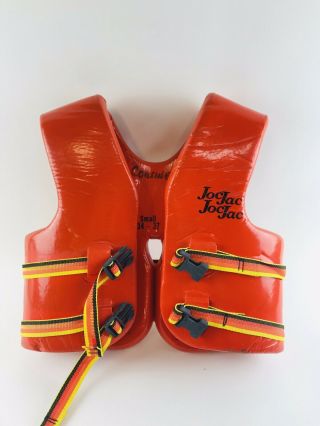 Vtg Jocjac Joc Jac Orange Life Jacket Ski Vest Boating Puritan Mills Small 34 - 37