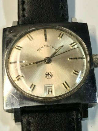Vintage 1960 ' s.  Ben Deluxe gents watch.  Running and keeping reasonable time. 2