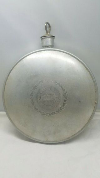Vintage Palco Ww1 Flask Hot Water Bottle Worcester Pressed Aluminum Co.  1915