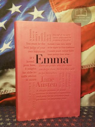 Emma By Jane Austen Word Cloud Series Softcover Faux Leather Feel