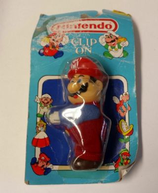 Vintage Nes Nintendo 80s Novelty Mario Bros Clip On Figure Moc