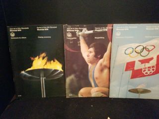Vintage 1976 Montreal Olympics Opening Closing Ceremony & Weightlifting Program