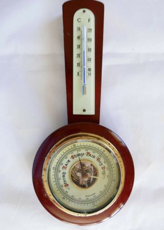 Vintage Wall Barometer Thermometer Made In West Germany