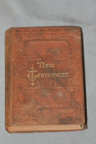 1883 Testament Bible Military Chaplain Ship Helmsman Sky Pilot Inscription