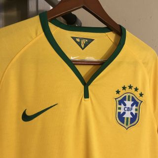 2014 Nike Brazil Player Issue Soccer Jersey Shirt XL Large Yellow Neymar Kit VTG 2