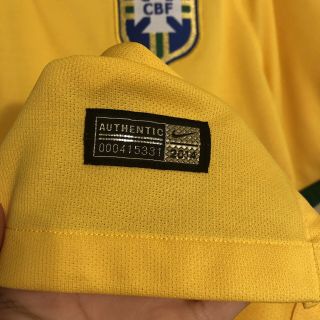 2014 Nike Brazil Player Issue Soccer Jersey Shirt XL Large Yellow Neymar Kit VTG 5