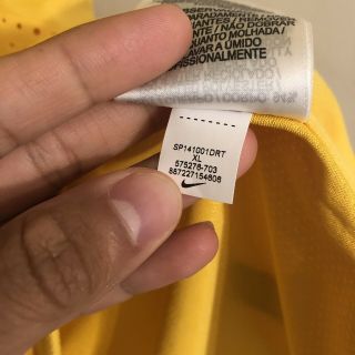 2014 Nike Brazil Player Issue Soccer Jersey Shirt XL Large Yellow Neymar Kit VTG 7