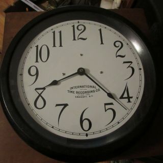Vintage International Time Recording Co.  Quartz Wall Clock