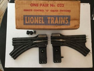 Vintage Lionel Trains 1 Pair No.  022 “o” Gauge Switches