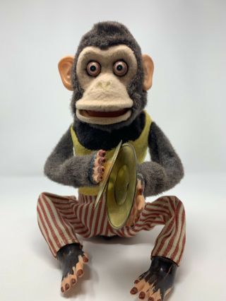 Vintage Musical Jolly Chimp Toy Cymbal - Banging Monkey