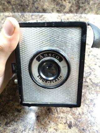 Vintage Ansco Shur Flash Camera Mfg.  In Binghamton,  N.  Y.