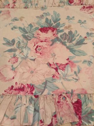 Ralph Lauren Elsa Grasslands Floral Ruffled Standard Sham Vintage Made In Usa