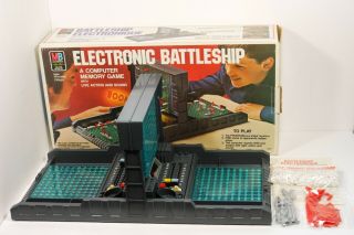 Vtg Electronic Battleship Milton Bradley Complete Box