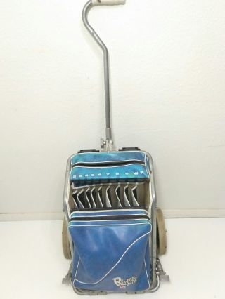 Vintage Riviera Deluxe Golf Bag Caddy Cart Blue