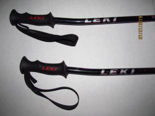 Vintage Ski Poles Leki F55 St 1000 Series Black 120 Cm - 48 " Made In Germany