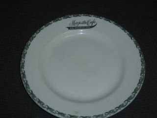 Vintage Majestic Cafe Hammond Ind 9 " Plate Shenango China Peppas & Alex Company