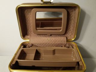 Vintage Traveling/ Makeup Case,  Mirror,  Pouch and Keys 2