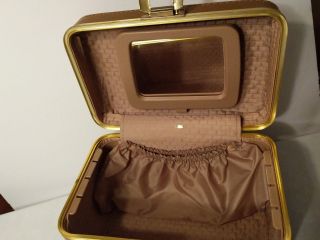 Vintage Traveling/ Makeup Case,  Mirror,  Pouch and Keys 4