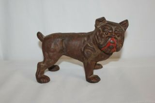 Vintage Cast Iron French Bulldog Still Coin Bank Figural Dog Doorstop