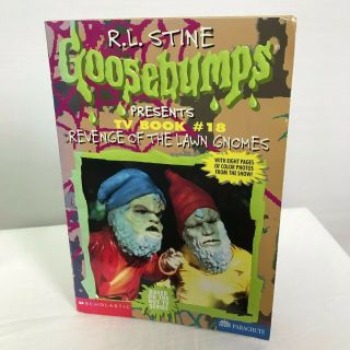Vintage R.  L.  Stine Goosebumps Revenge Of The Lawn Gnomes Paperback Tv Book 1998
