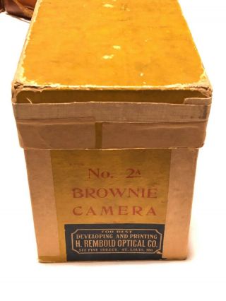 Antique Eastman Kodak No.  2 - A Brownie Camera Box & Instruction Book