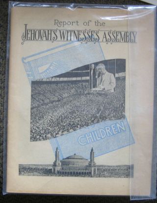Watchtower Judge Rutherford 1941 Convention Report And Children Book Adverts