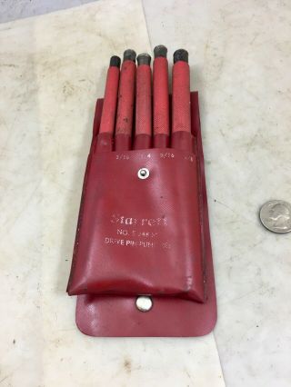 Vintage Starrett Drive Pin Punch Set S248pc,  In Plastic Pouch,