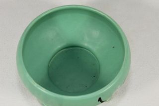 Vintage McCoy Pottery Planter Bowl Green Hand Painted Floral UNIQUE 7