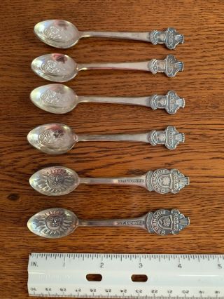 Vintage Rolex Silver Bucherer of Switzerland Souvenir Spoons (set Of Six) 2