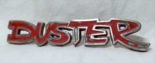 Duster Plymouth Emblem Badge Script Trim Vintage Metal 46430 70 71 72 73 74