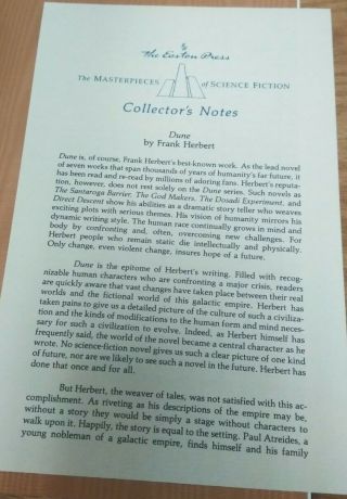 Frank Herbert DUNE Easton Press 1987 Collector ' s Memorial Edition Leather Bound 4
