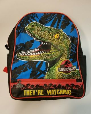 Vintage Jurassic Jp Park Backpack Book Bag 1992 They 