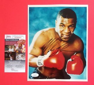Mike Tyson Signed Vintage 8x10 Color Photo Certified Authentic With Jsa Psa