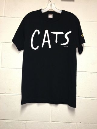 Vintage 1981 Cats Logo Black T Shirt Medium Theatre Broadway