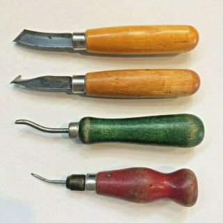 Vintage wood carving chipping tools 2