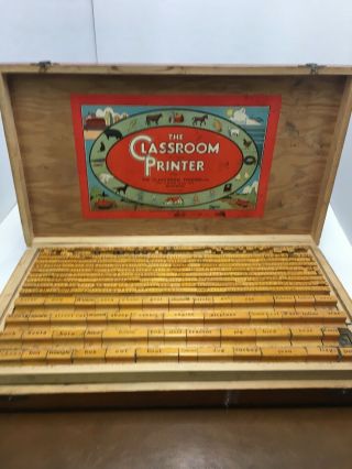 Vintage 1932 The Classroom Printer Stamp Boxed Set By The Classroom Teacher