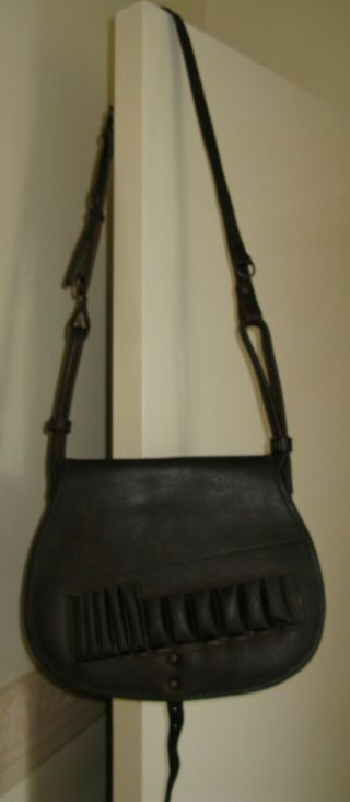 Vintage Heavy Leather Cartridge Bag.