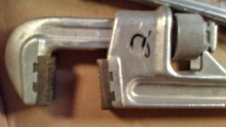 VINTAGE SCHICK ALUMINUM PIPE WRENCH SET,  10 