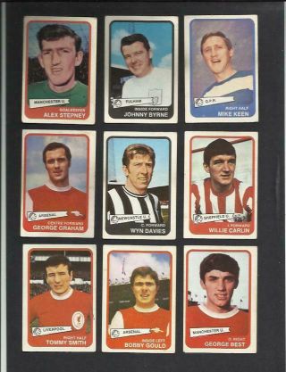 53/54 Set Of 1 - 54 A&bc Gum Footballers Yellow Back Cards 1968 Vintage