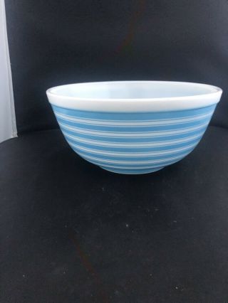 Vintage Pyrex Blue Stripe 403 2 1/2 Qt Mixing Bowl