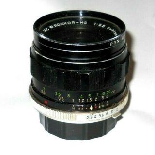 Vintage Minolta MC W.  Rokkor - HG 2.  8 35mm Camera Lens 3