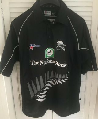 Zealand 2003 Cricket Shirt Mens L Licensed W.  Star Immaculate Vintage