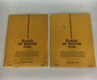Vintage Kodak Dry Mounting Tissue Paper 8 X 10 In 12 Sheets ? Opened