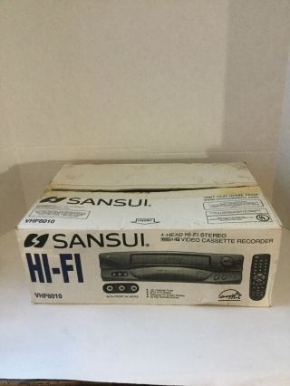 Sansui Vhf6010 Vhs Vcr Vintage Electronics With Remote Hi Fi