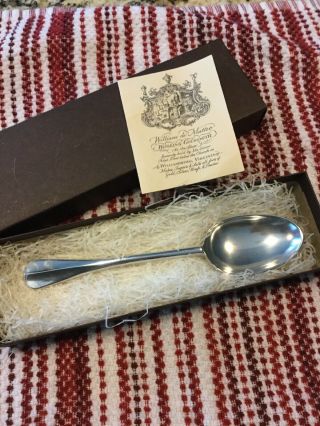 Vintage Geddy Foundry I G Berg Hand Forged Pewter Serving Spoon Williamsburg.