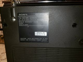 Sony icf - 6500w.  Multiband SW radio.  GREAT 3